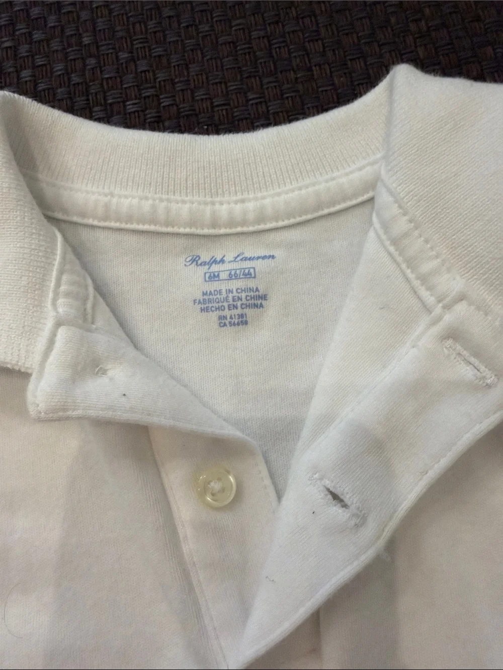Ralph Lauren Cream Polo with Navy Pony